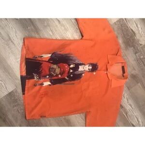 Veezo Millennium Gear Mens Chinese Anime Swordsman Graphic Print Button Down XL